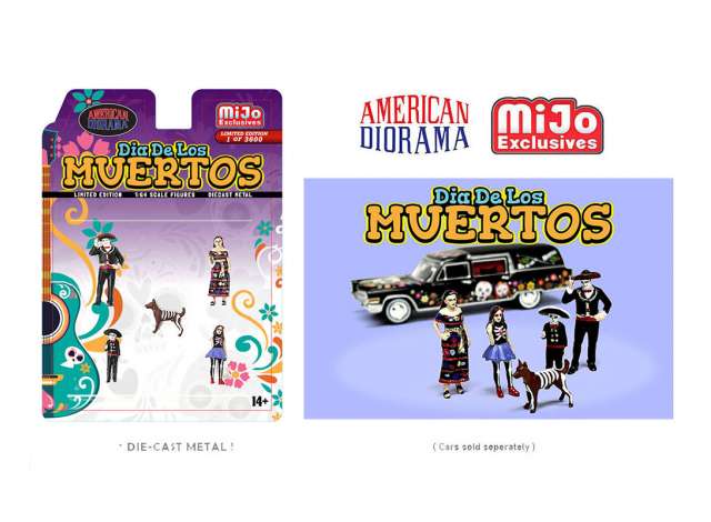 Dia De Los Muertos Figure set, various 1:64 American Diorama Model
