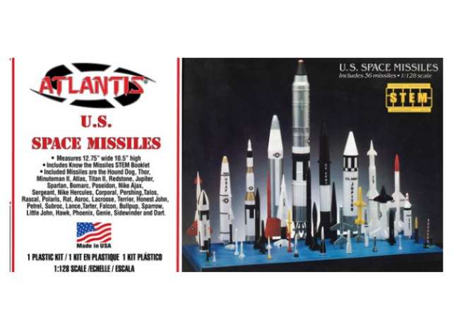U.S. Space 36 Missile Set, modelkit 1:128 Atlantis Model