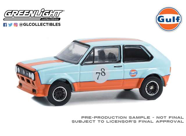 1:64 GREENLIGHT GL41135-D GULF OIL SPECIAL EDITION SERIES 1 1974 VOLKSWAGEN GOLF GTI #78