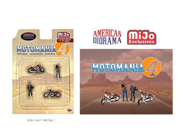Motomania #4 Figure set, various 1:64 American Diorama Model