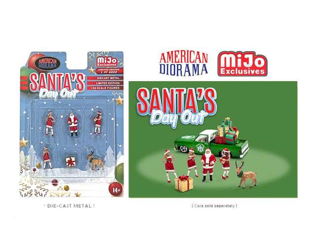 Santa's Day Out Figure set, various 1:64 American Diorama Model