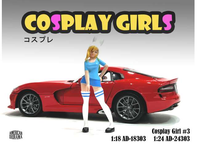 Cosplay Girl #3 1:24 American Diorama Model