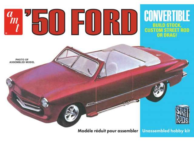 1950 Ford Convertible Street Rods Edition, plastic modelkit 1:25 AMT Model
