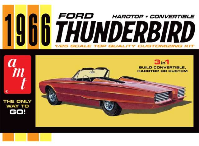 1966 Ford Thunderbird Hardtop/Convertible, plastic modelkit 1:25 AMT Model