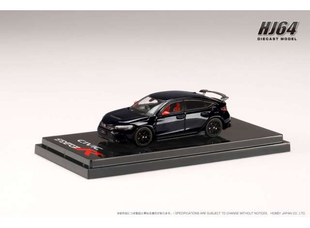 Available To Order – Honda Civic Type R (FL5) Genuine Options, Crystal Black Pearl 1:64 Hobby Japan Model (HJ642063BK)