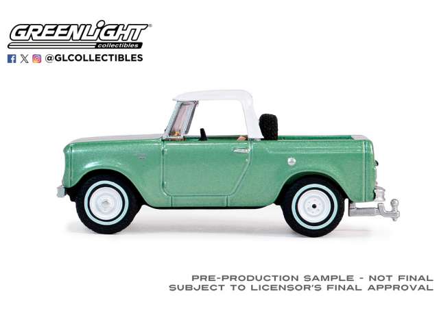 1965 Harvester Scout Half Cab Pickup Blue Collar Collection Series 13 1:64 GreenLight Model Car (GL35280-A)