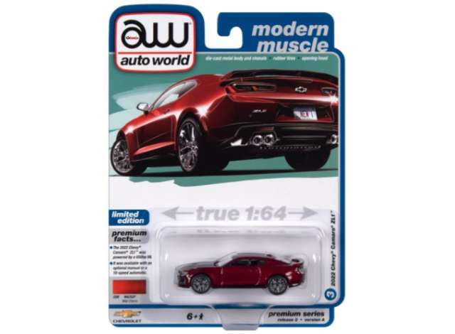 2022 Chevrolet Camaro ZL1, Wild Cherry 1:64 Auto World Model