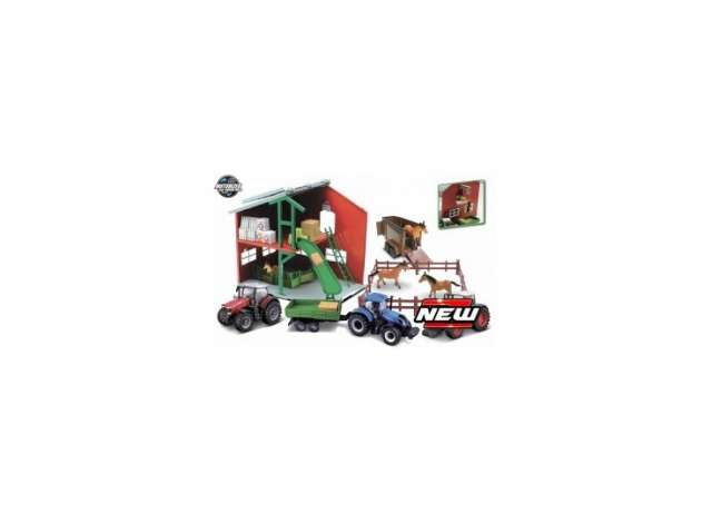 10cm Farmland Play set, Horse stable with Fendt 1050 tractor, various Bburago Model