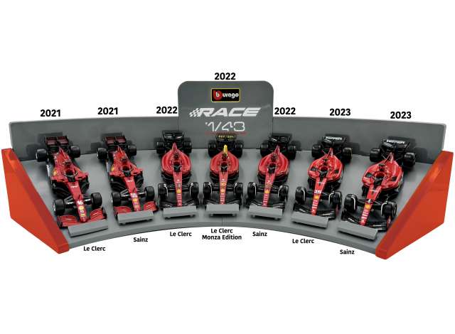 Set of 7 Ferrari 1:43 Bburago Model