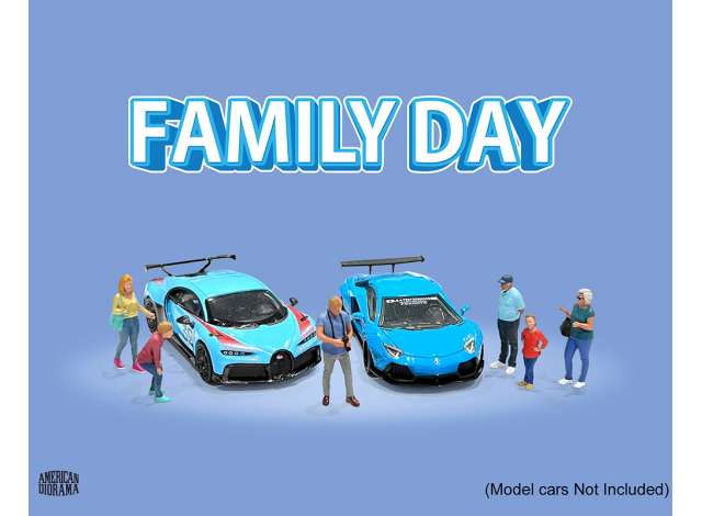Family Day, Diecast Figure's 1:64 American Diorama Model
