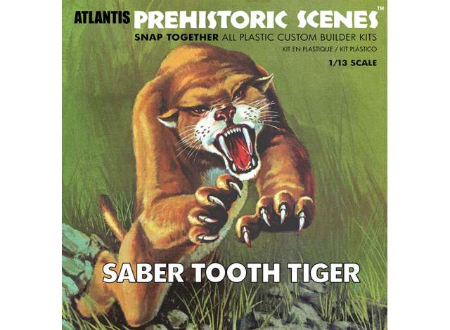 Plastic Model Kit Sabre Tooth Tiger. 1:13 Atlantis Model