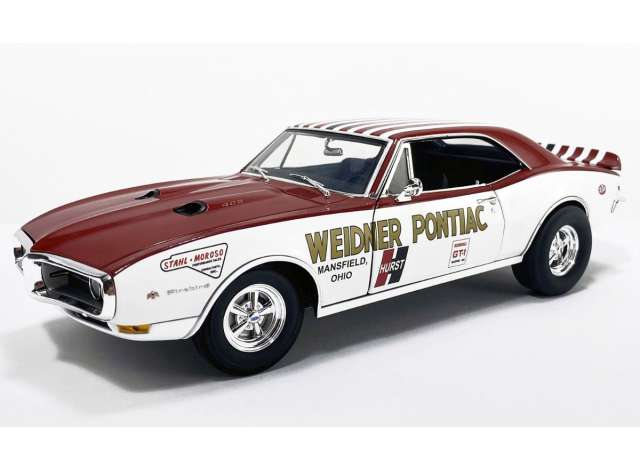 1968 Pontiac Firebird First Ram Air II, *Weidner Pontiac*, white/red 1:18 Acme Diecast Model