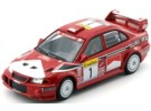 1999 Mitsubishi Lancer EVO VI #1 Winner Car of the Rally Monte Carlo, red/white 1:64 BM Creations Model