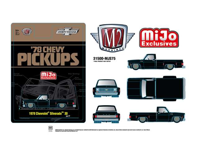 Pre-Order – 1978 Chevrolet Silverado 30, black 1:64 M2 Machines Model (M2-31500MJS75) – ETA. September 2026