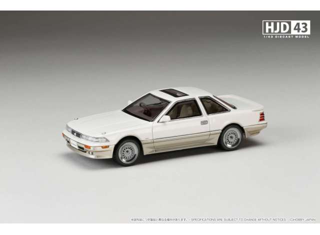 Pre-Order – Toyota Soarer 3000 Twincam 24 GT-Limited (MZ20) Customized Version, crystal white toning II 1:43 Hobby Japan Model (HJD432008CW) – ETA. July/August 2026