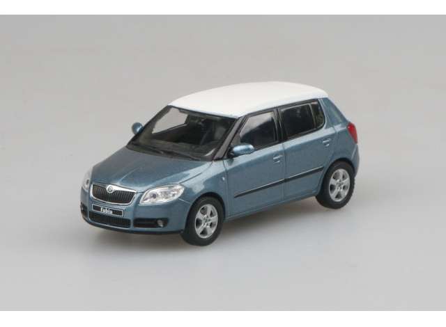 2006 Skoda Fabia II, satin grey metallic/white 1:43 Abrex Model