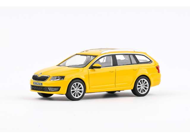 2013 Skoda Octavia III Combi, yellow taxi 1:43 Abrex Model
