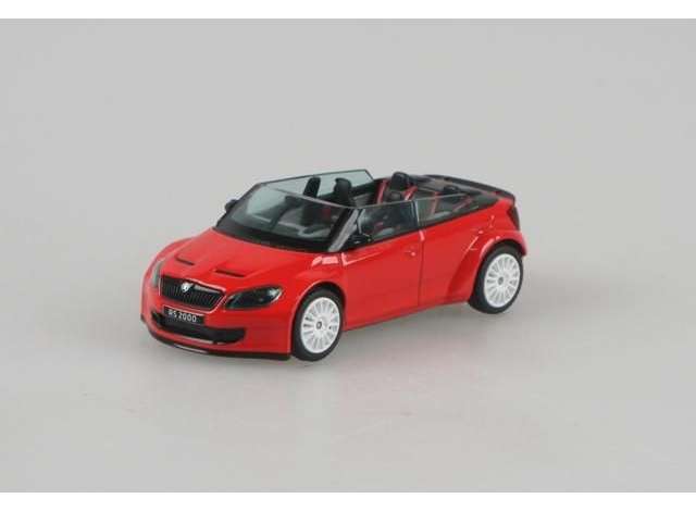 2011 Skoda Fabia II FL RS2000 Concept, red 1:43 Abrex Model