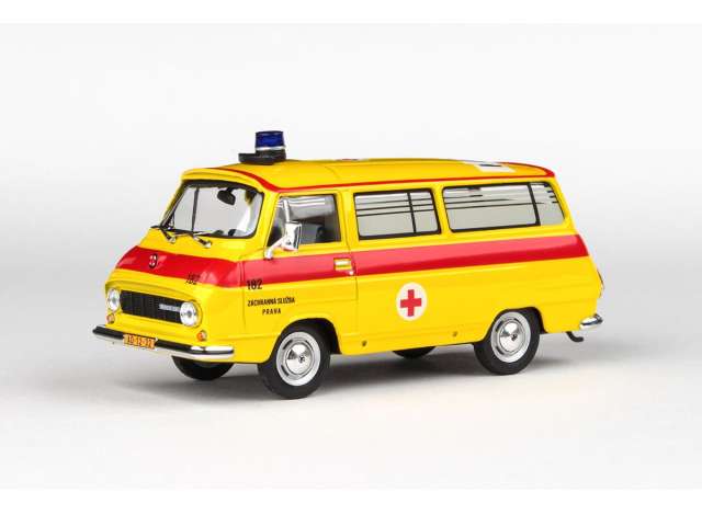 1974 Skoda 1203 EMS of Prague 182, yellow/red 1:43 Abrex Model