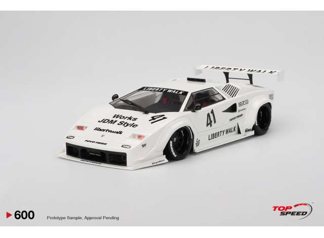 Pre-Order – 2024 Lamborghini Countach LB Works Tas, white 1:18 Top Speed Model (TS0600) – ETA. September 2026