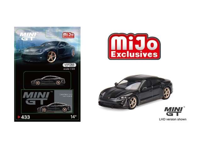 1:64 MINI GT MGT00433MJ PORSCHE TAYCAN TURBO S, VOLCANO GREY METALLIC
