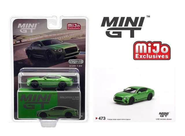 1:64 MINI GT MGT00473MJ 2022 BENTLEY CONTINENTAL GT SPEED, APPLE GREEN