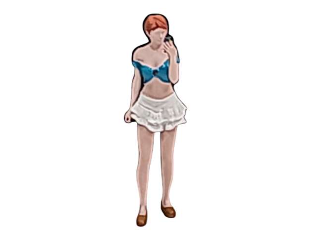 Ada figurine, blue/white 1:43 Atlantic Model