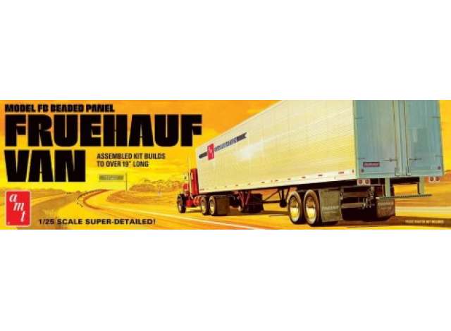1940 Fruehauf Beaded Van Trailer, plastic modelkit 1:25 AMT Model