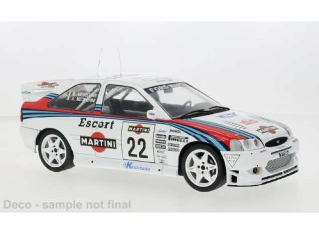 1998 Ford Escort WRC #22 A.Medeghini/B.Medeghini-Capoferri Rallye Sanremo, white/blue/red 1:18 IXO Model (IXO18RMC171B) – ETA. December