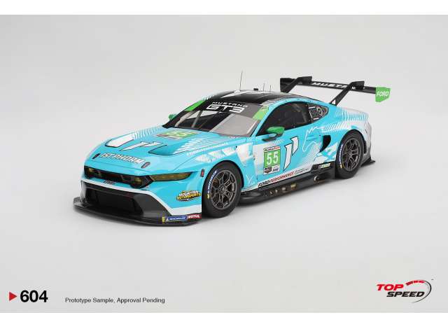 Pre-Order – 2024 Ford Mustang GT3 #55 Proton Competition Daytona 24 hrs, blue/white 1:18 Top Speed Model (TS0604) – ETA. September 2026
