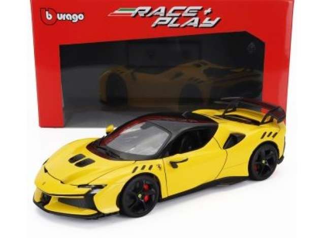 2024 Ferrari SF90XX Stradale -Giallo Modena, yellow/black 1:18 Bburago Model