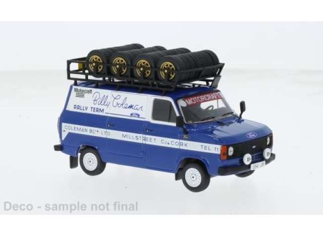 Pre-Order – Ford Transit MkI, Billy Coleman Rally Team, blue/white 1:43 IXO Models Model (ixoRAC444) – ETA. September 2026