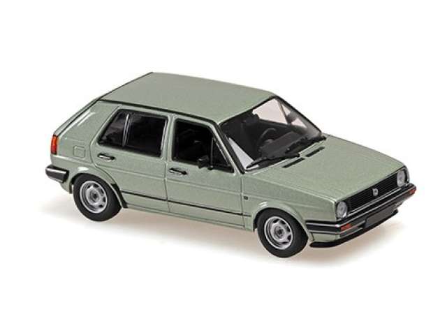 Pre-Order – 1985 Volkswagen Golf II (4 door), silver green metallic 1:43 Maxichamps Model (mc940054190) – ETA. July/August 2026