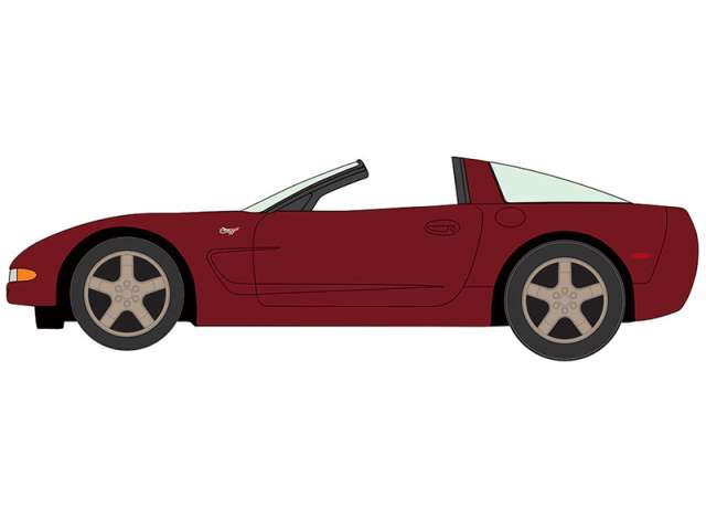 Pre-Order – 2003 Chevrolet Corvette *50th Anniversary Edition*, red 1:64 Johnny Lightning Model (JLSP387B) – ETA. September 2026