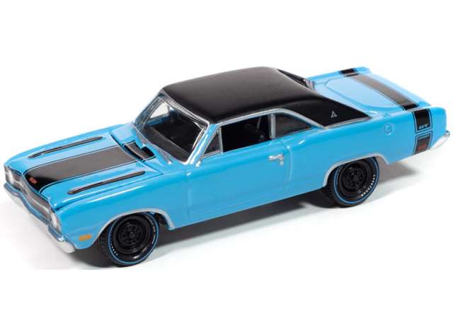 Pre-Order – 1969 Dodge Dart *Goodyear Blue Streak*, Corporate Blue 1:64 Johnny Lightning Model (JLSP414) – ETA. September 2026