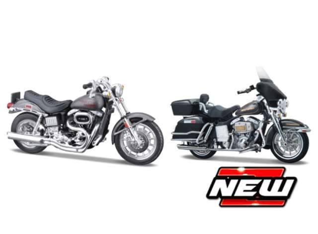 Pre-Order – Harley Davidson 2 motor set:1x 1977 FXS Low Rider1x 1978 FLH-74 Electra Glide 1:18 Maisto Model (mai37301-70) – ETA. July/August 2026