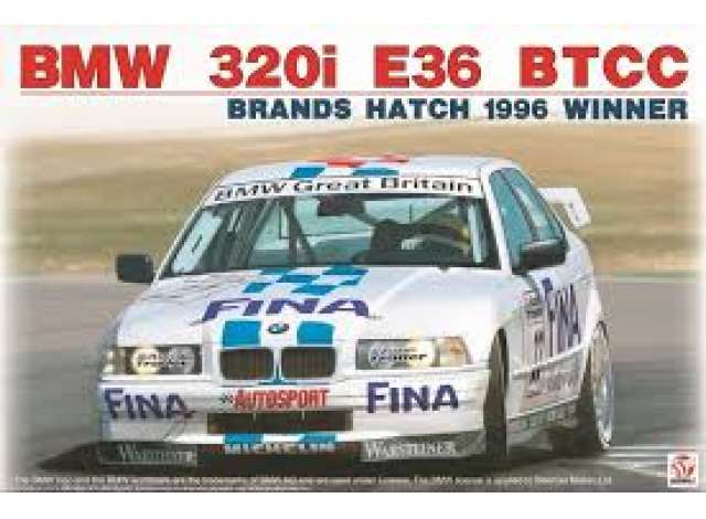 1996 BMW 320i E36 BTCC Brands Hatch Winner, plastic modelkit 1:24 Beemax Model