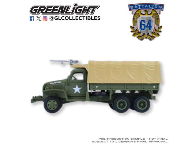 Pre-Order – 1944 GMC CCKW 353 A1 2.5T Truck, New Tooling *Battalion 64 Series 6* 1:64 GreenLight Model (gl61060C) – ETA. September 2026