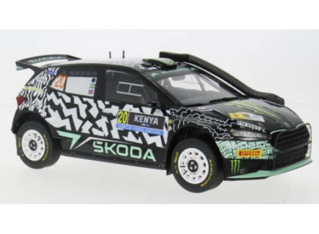 Pre-Order – 2024 Skoda Fabia Rally2 #22 O.Solberg/E.Edmondson Rally WM, Safari Rally Kenia, black/white/green 1:18 IXO Models Model (ixrmc222) – ETA. July/August 2026