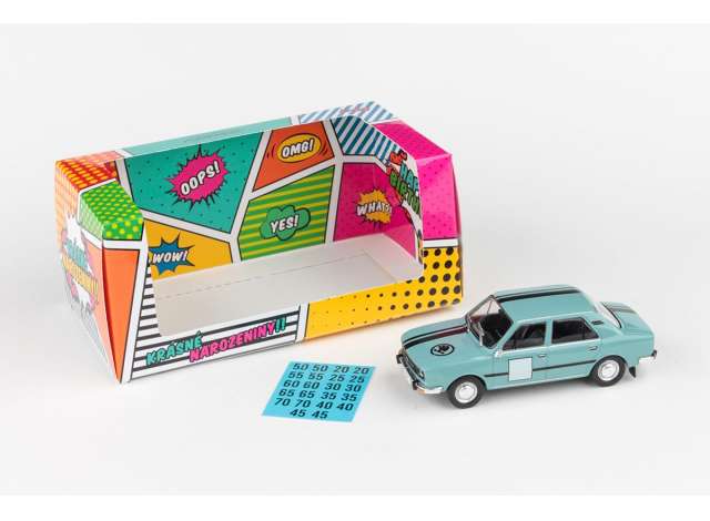 1960-1990 Skoda 105L, blue/black 1:43 Abrex Model
