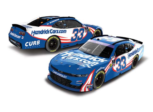2025 Chevrolet #33 Kasey Kahne *HendrickCars.com*, white/blue/red 1:64 Action Racing Collectibles Model
