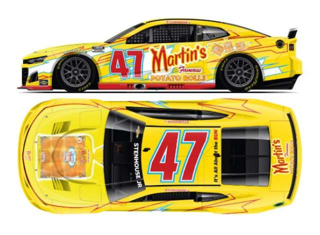 2025 Chevrolet #47 Ricky Stenhouse *Martin's Famous Potato Rolls*, yellow/red 1:64 Action Racing Collectibles Model