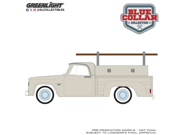 Pre-Order – 1963 Dodge D-100 with Ladder Rack, *Blue Collar Collection Series 15*, sand dune white 1:64 GreenLight Model (gl35320A) – ETA. September 2026