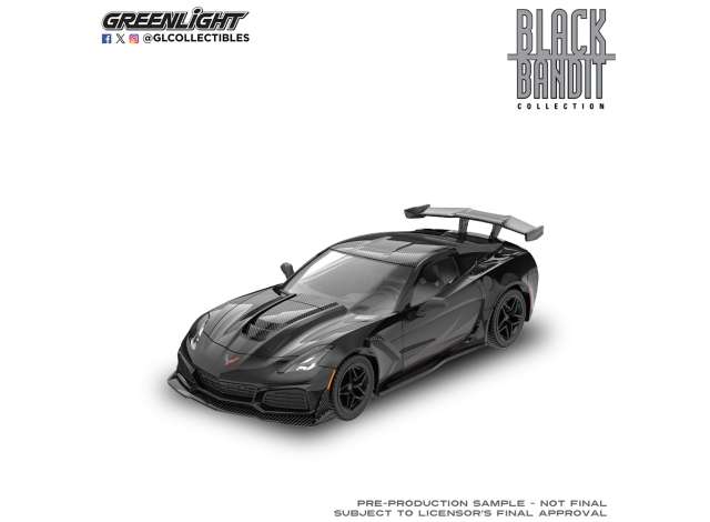 Pre-Order – 2019 Chevrolet Corvette ZR1 Hard Top *Black Bandit Series 31*, black 1:64 GreenLight Model (gl28190E) – ETA. September 2026