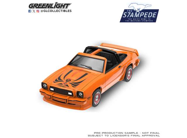 Pre-Order – 1978 Ford Mustang King Cobra II *The Mustang Stampede Series 2*, tangerine/black 1:64 GreenLight Model (gl125402B) – ETA. September 2026