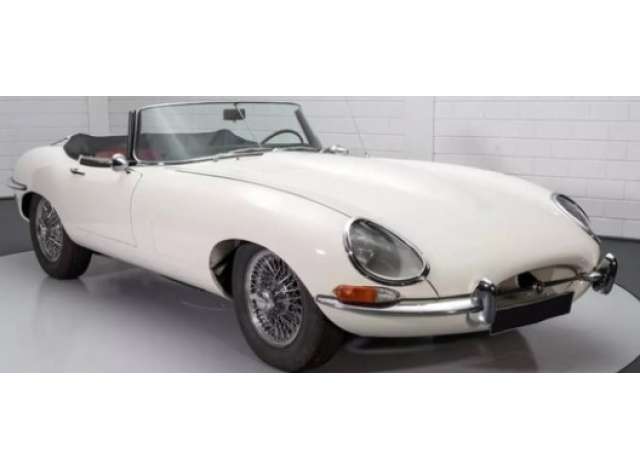 Pre-Order – 1962 Jaguar E-Type Cabriolet, English White 1:12 Norev Model (nor122723) Stocks Due September 2026