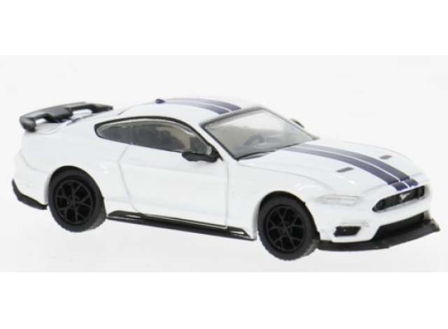 Available To Order – 2020 Ford Mustang VI Mach I, white/dark blue 1:87 Brekina Model (PCX870569)