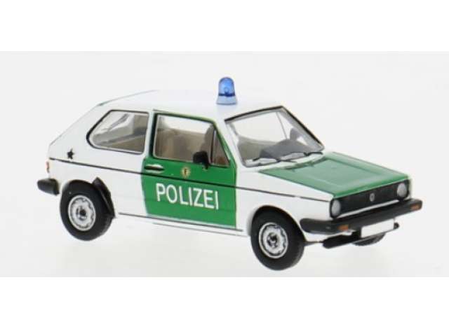Available To Order – 1980 Volkswagen Golf I *Polizei Berlin*, white/green 1:87 Brekina Model (PCX871178)