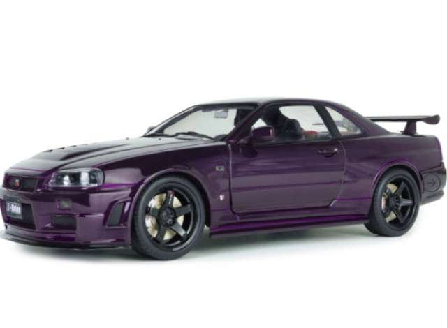 Pre-Order – 1999 Nissan Skyline (R34) GT-R Z Tune, midnight purple 1:18 Solido Model (SOLI1804311) – ETA. November 2026