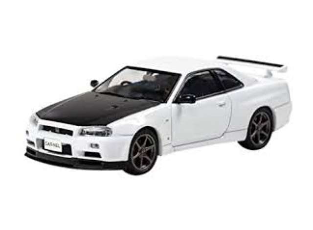 2000 Nissan Skyline GT-R VspecII N1(BNR34), white/black 1:43 Carnel Model
